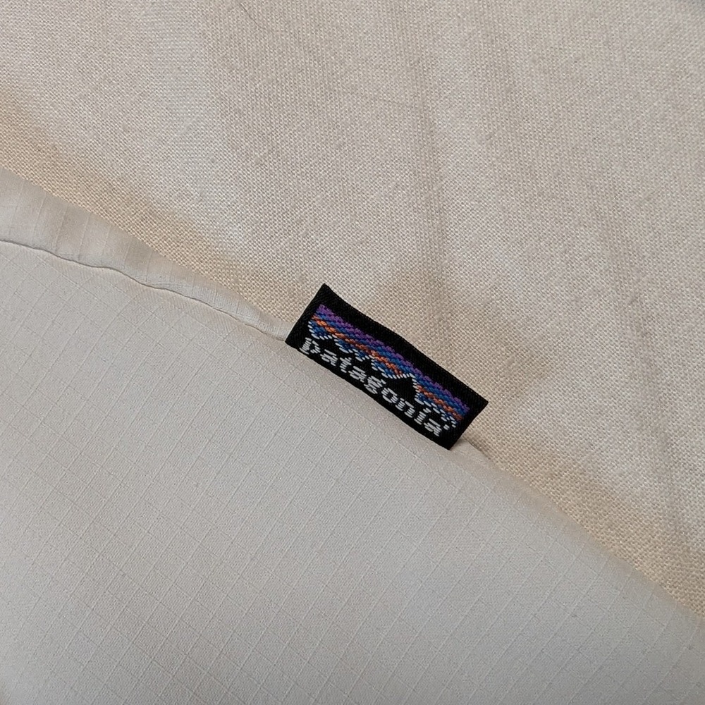 Patagonia Women Long Sleeve Snap Front Fishing Hiking Shirt 10 White Ripstop - Picture 3 of 11